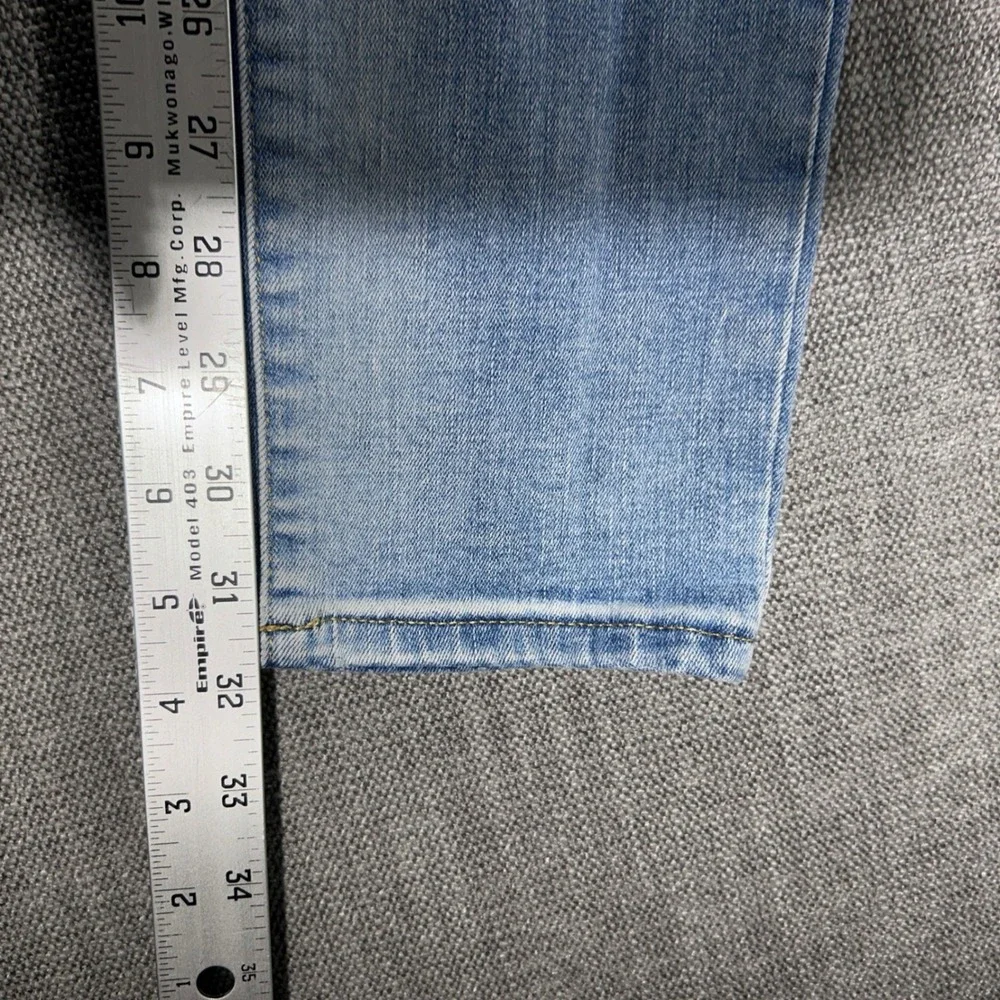PacSun Stacked Skinny Jeans Mens 33x32 Light Blue Good Distressed Paint Splatter
